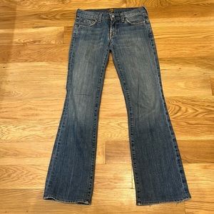 Seven for all mankind boot cut jeans, size 25